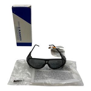 Vtg 1989 U.S. Safety Safety Glasses W Side Shields NOS Black/Dark Gray - USA
